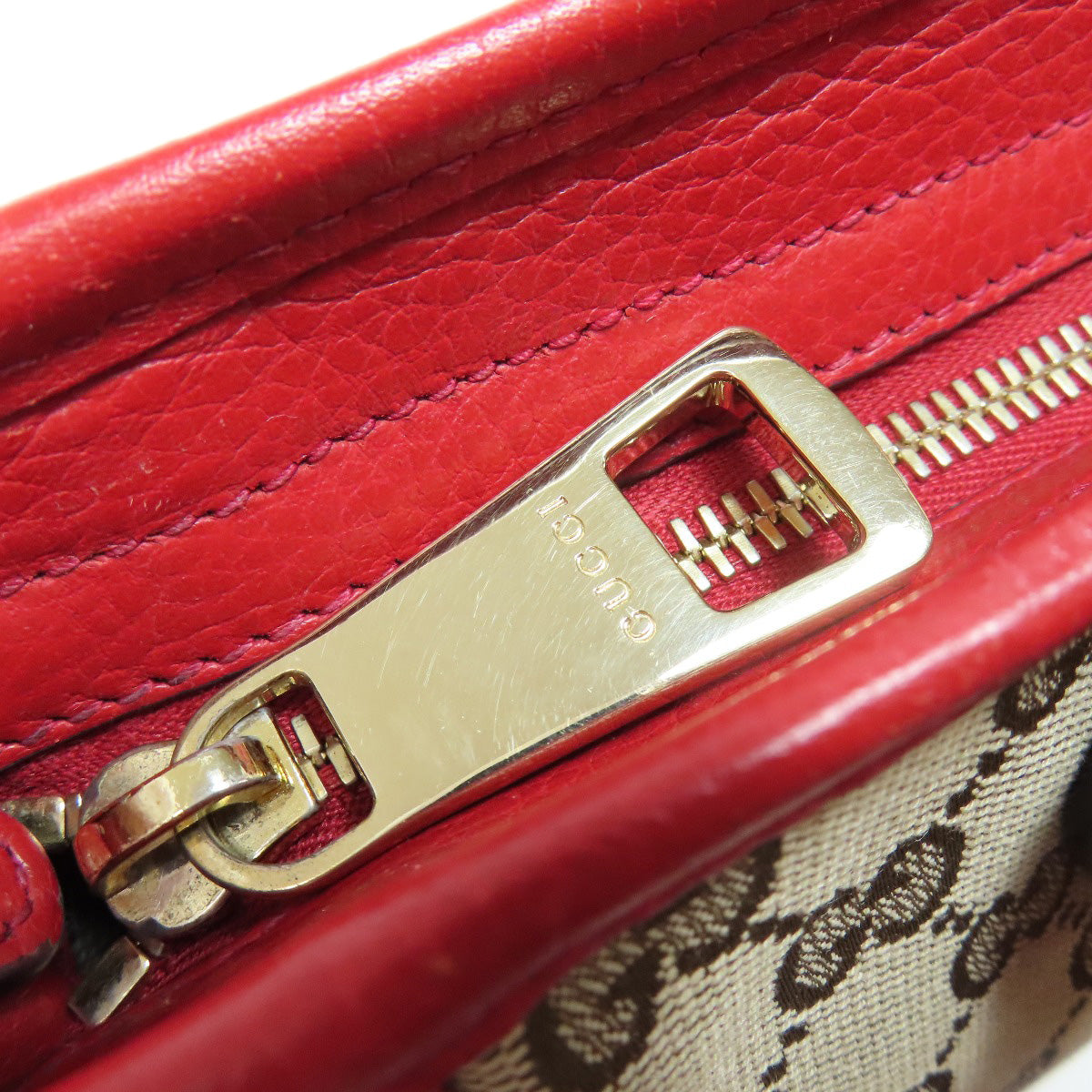 GUCCI Handbag 449241 canvas Red Outlet GG 2WAY Women Used