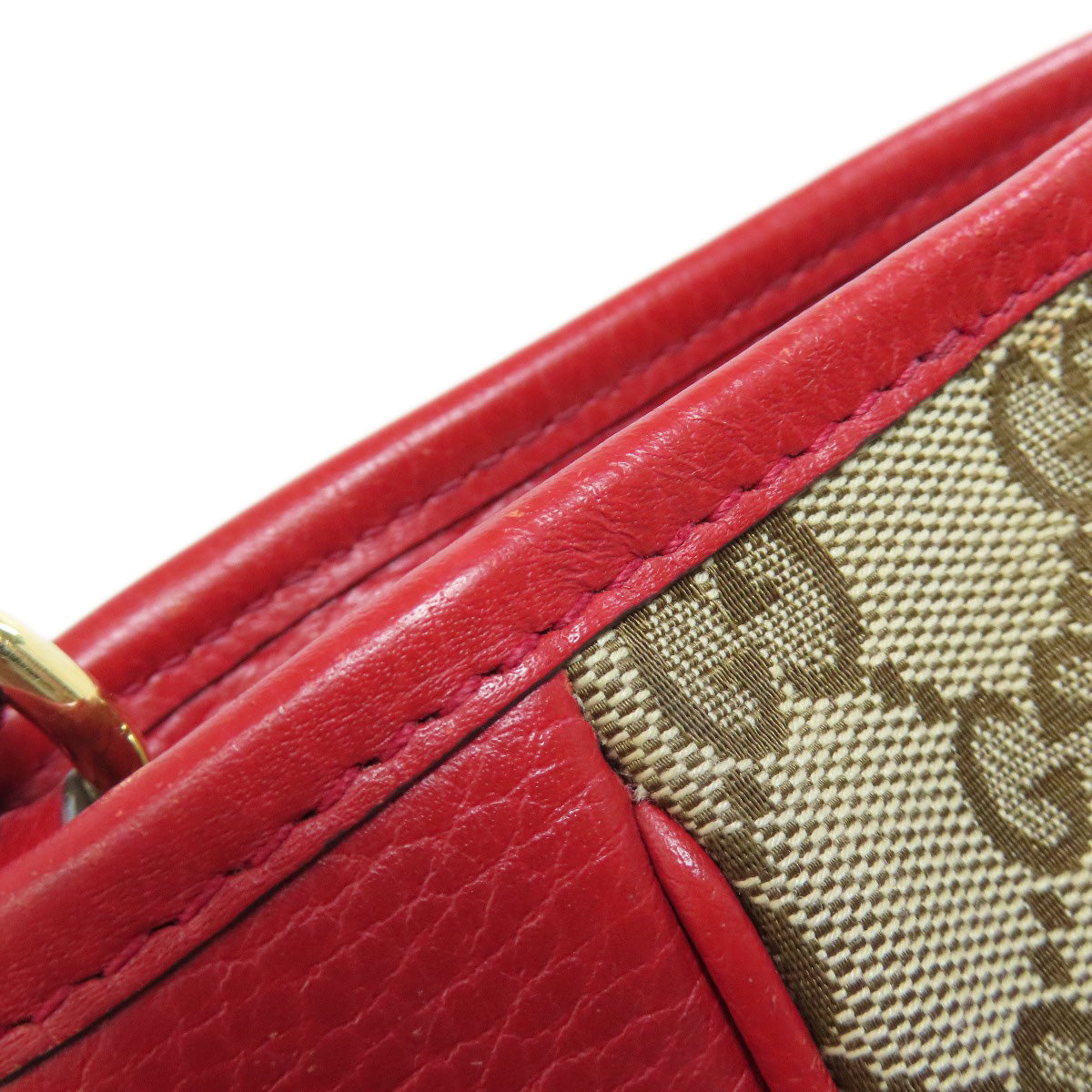 GUCCI Handbag 449241 canvas Red Outlet GG 2WAY Women Used