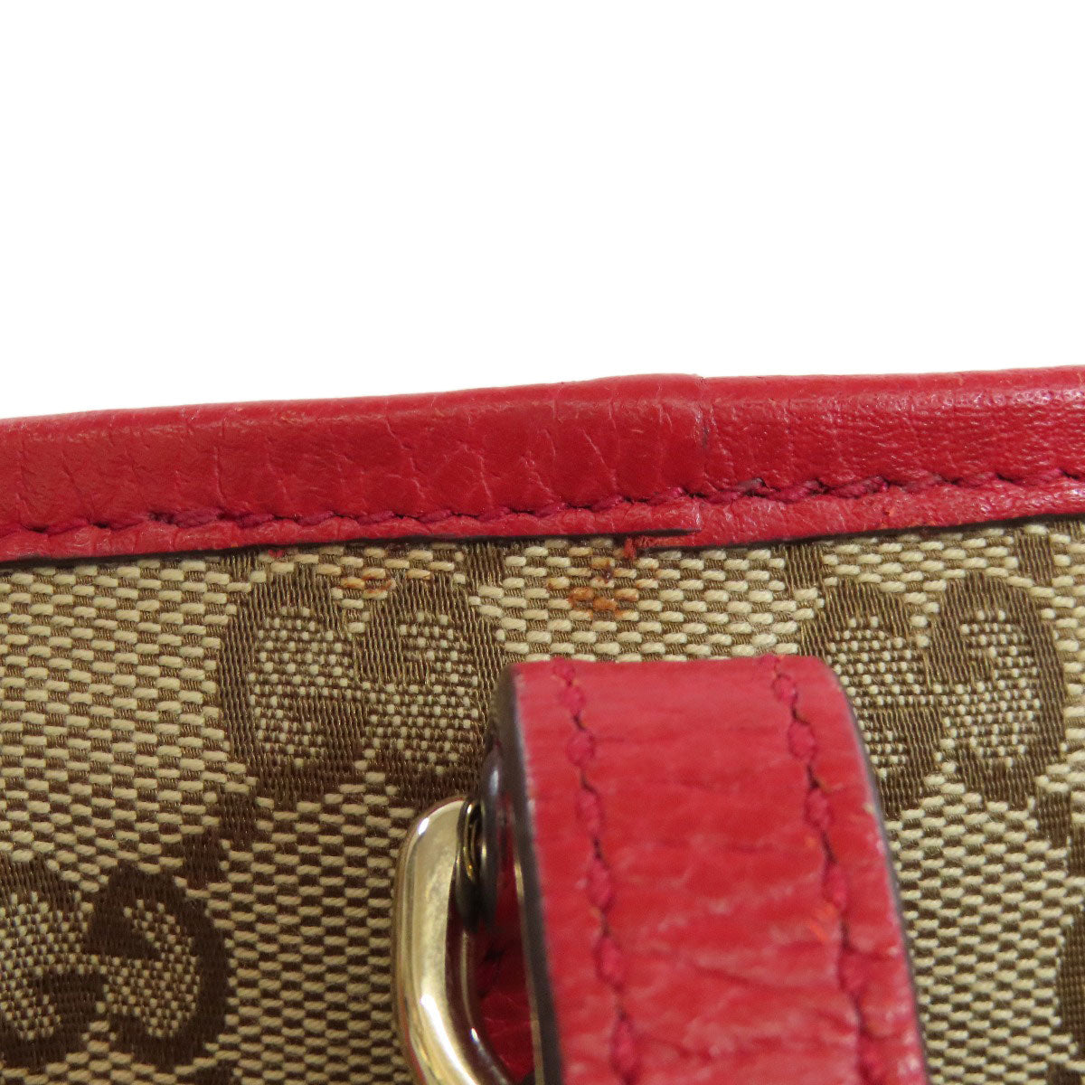 GUCCI Handbag 449241 canvas Red Outlet GG 2WAY Women Used
