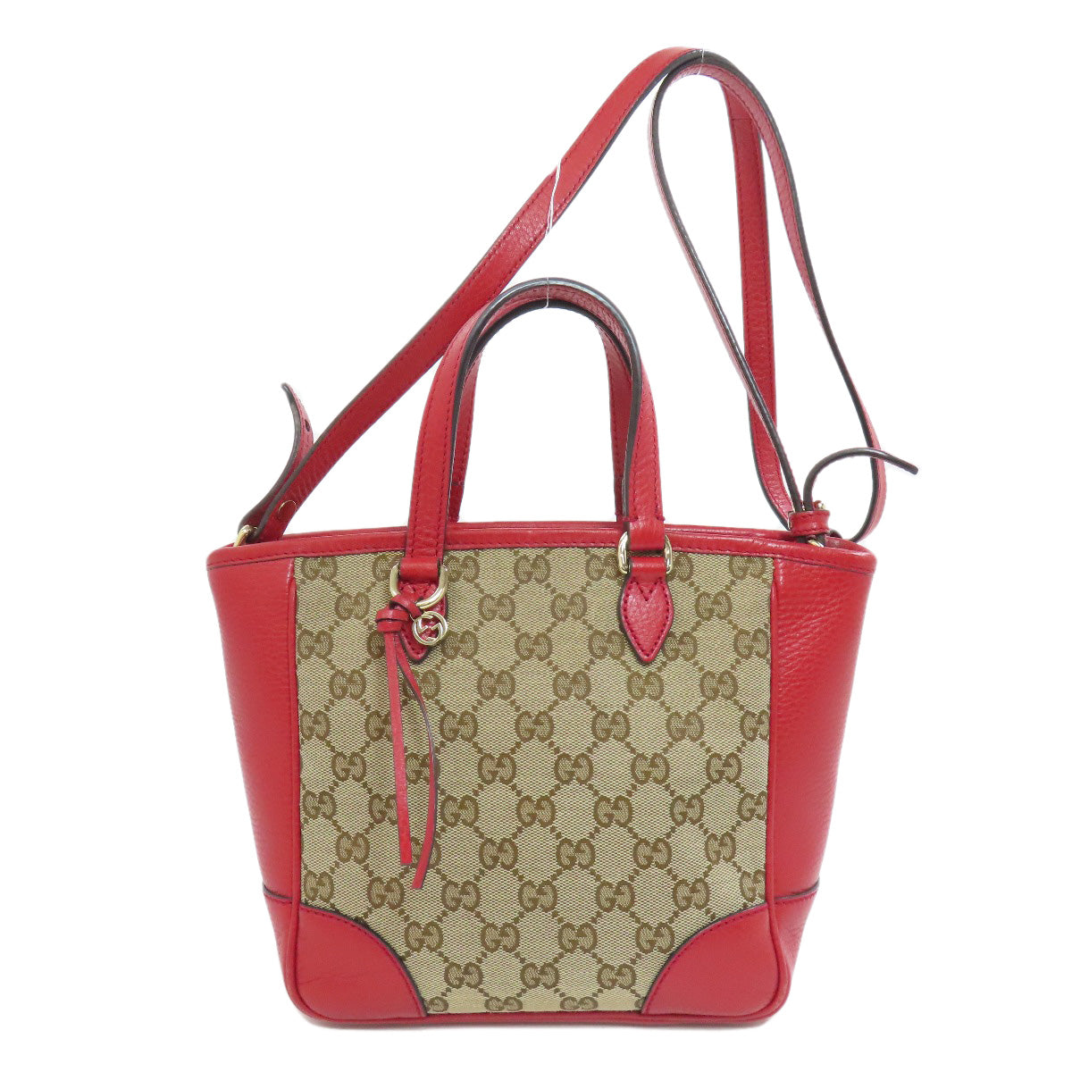 GUCCI Handbag 449241 canvas Red Outlet GG 2WAY Women Used