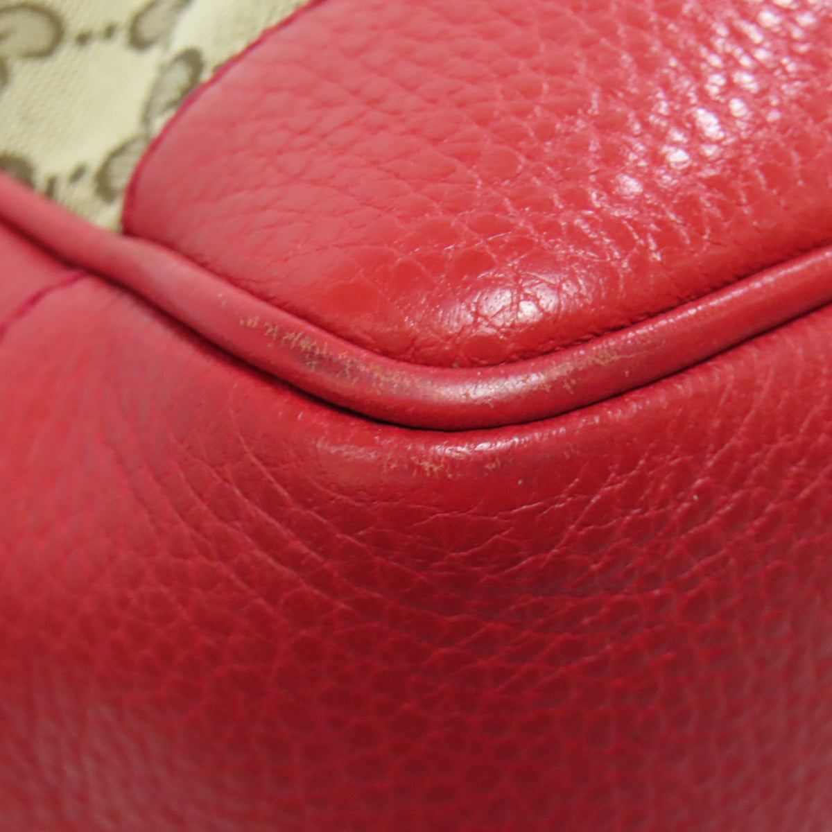 GUCCI Handbag 449241 canvas Red Outlet GG 2WAY Women Used