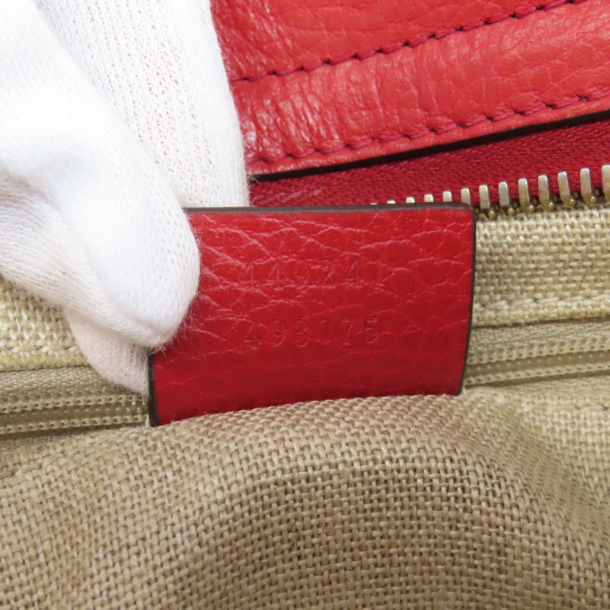 GUCCI Handbag 449241 canvas Red Outlet GG 2WAY Women Used