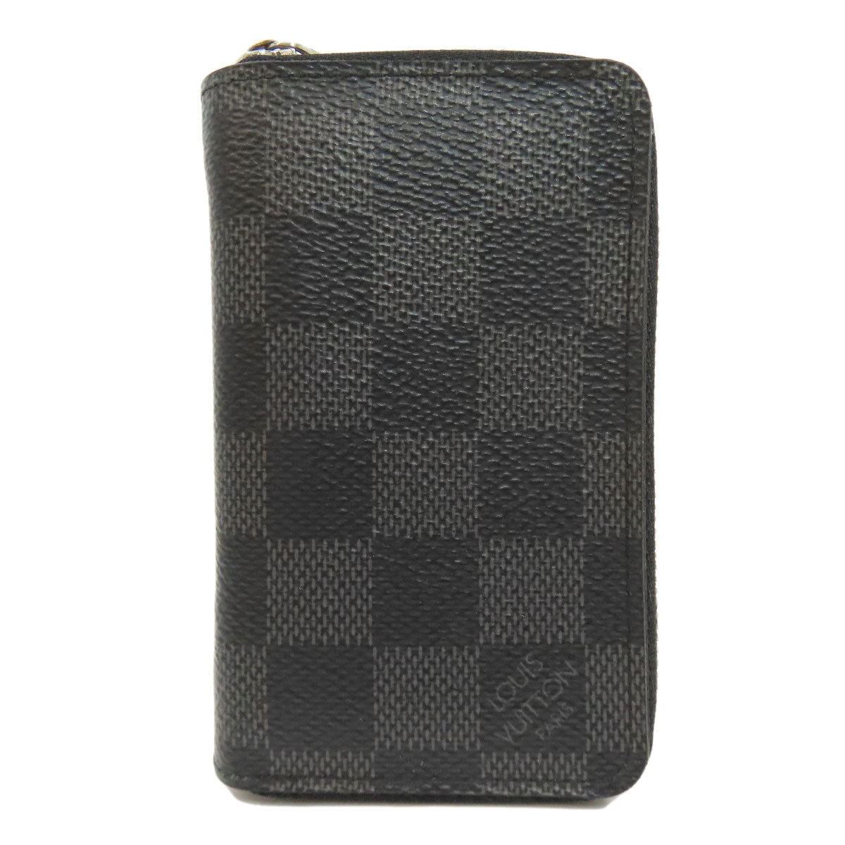 LOUIS VUITTON Coin case N63076 Damier canvas black Zippy coin purse mens(Unisex) Used