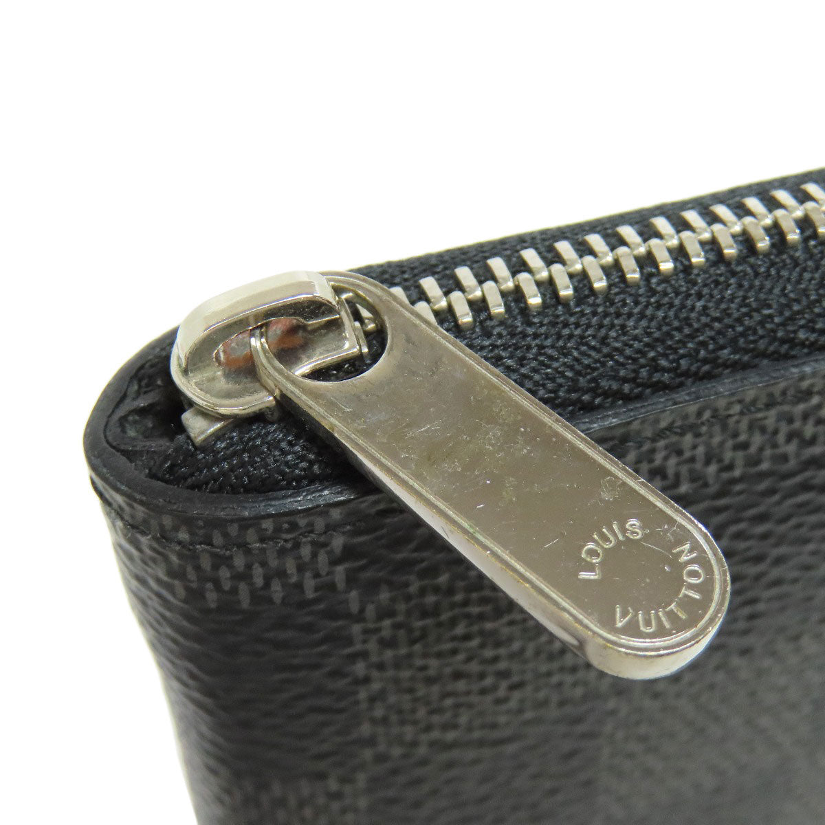 LOUIS VUITTON Coin case N63076 Damier canvas black Zippy coin purse mens(Unisex) Used