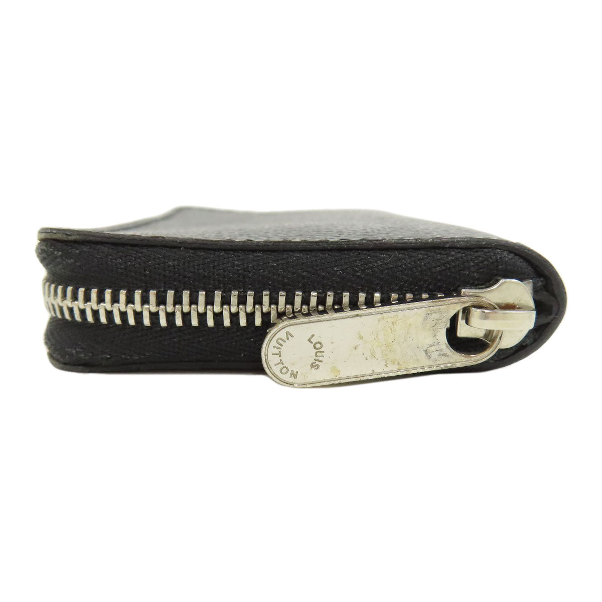 LOUIS VUITTON Coin case N63076 Damier canvas black Zippy coin purse mens(Unisex) Used