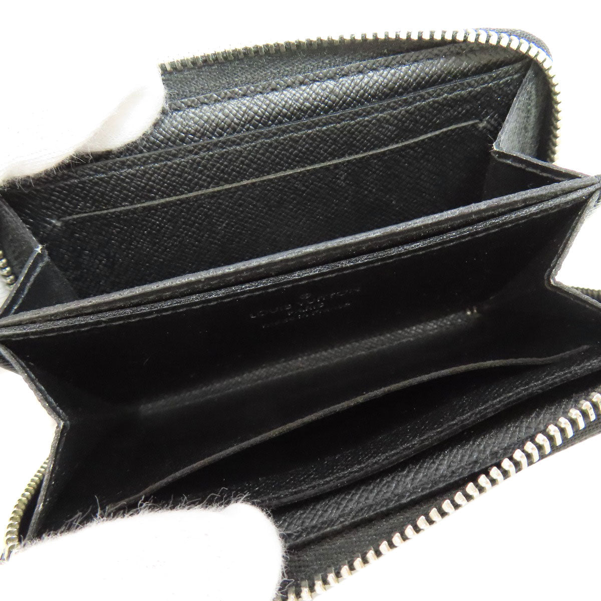 LOUIS VUITTON Coin case N63076 Damier canvas black Zippy coin purse mens(Unisex) Used