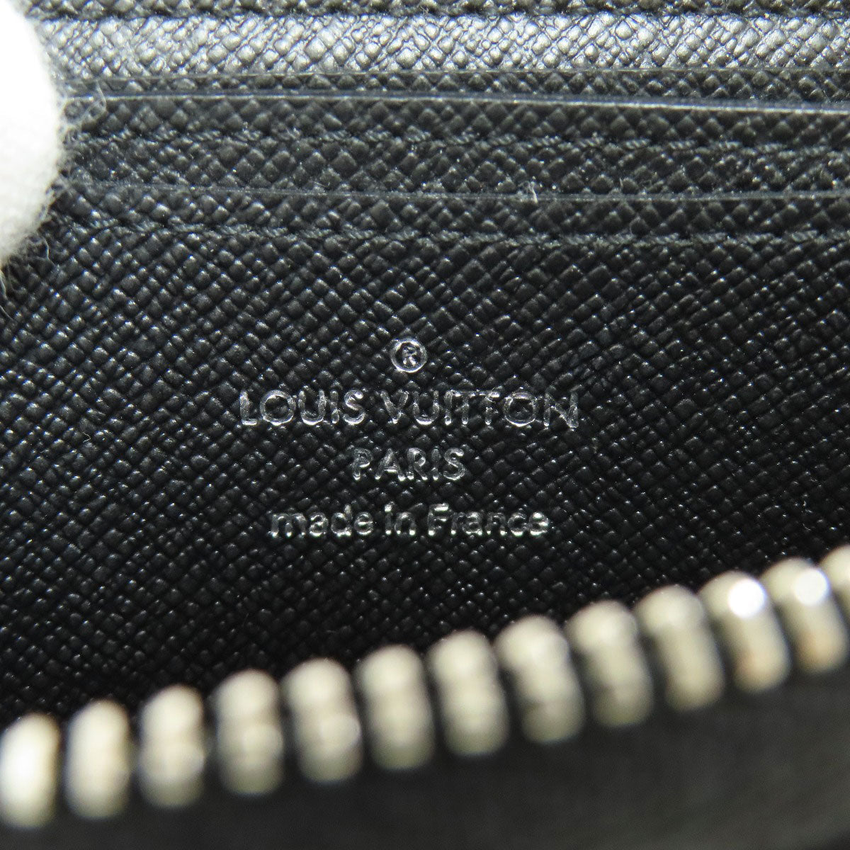 LOUIS VUITTON Coin case N63076 Damier canvas black Zippy coin purse mens(Unisex) Used
