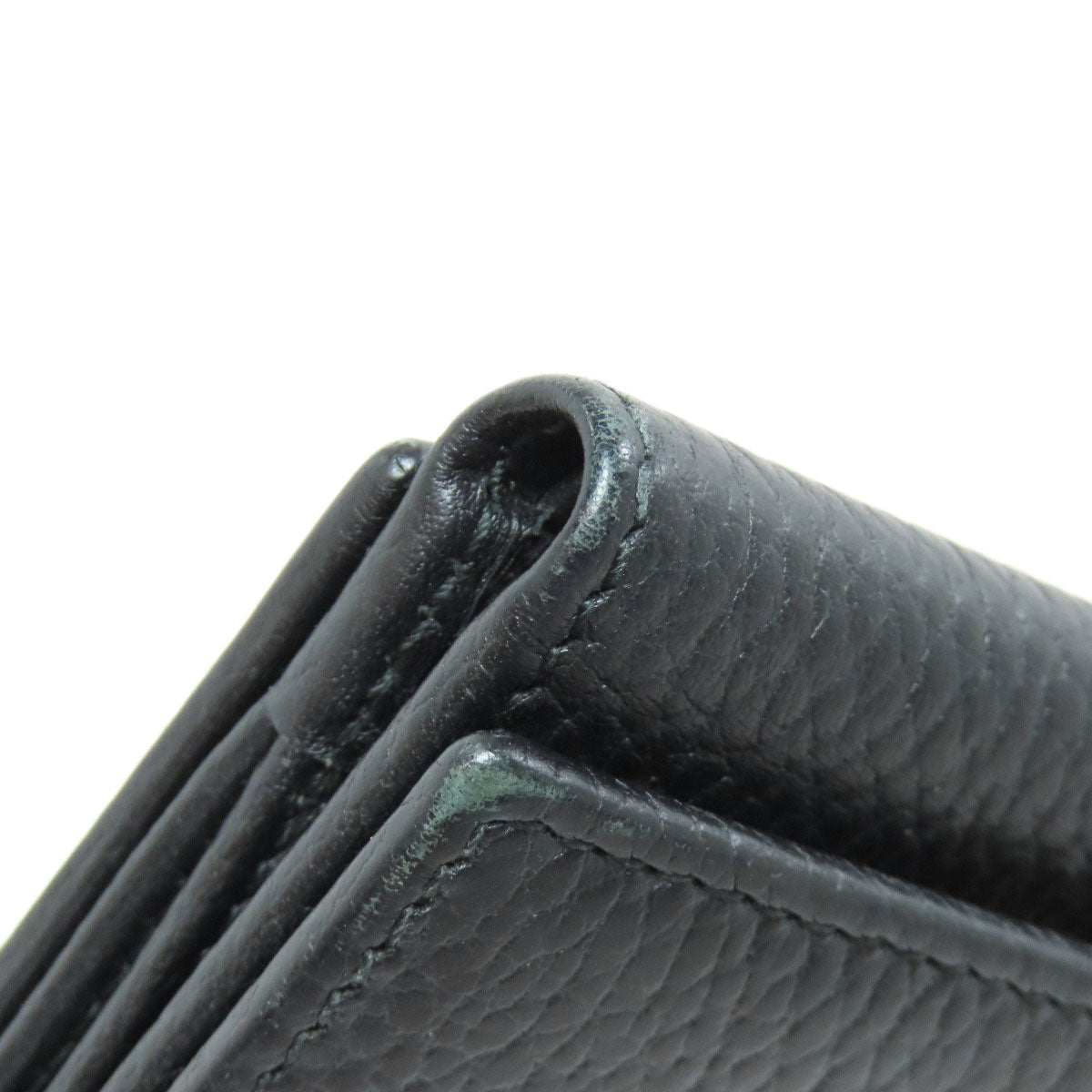 GUCCI Bifold Wallet 474746 leather black GG Marmont Tri-Fold Wallet Women Used