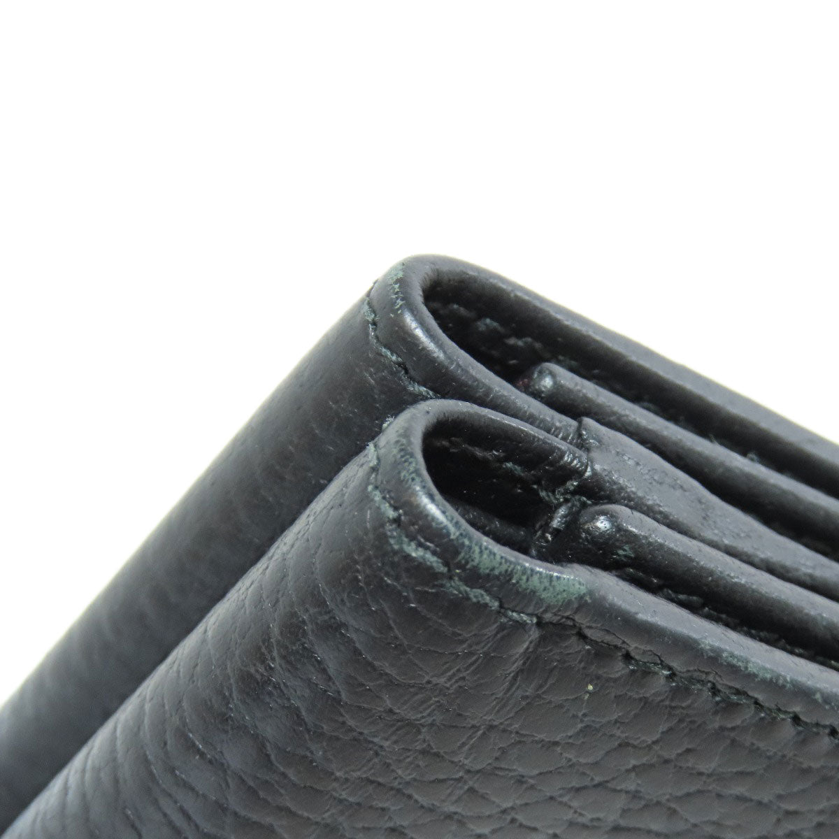 GUCCI Bifold Wallet 474746 leather black GG Marmont Tri-Fold Wallet Women Used