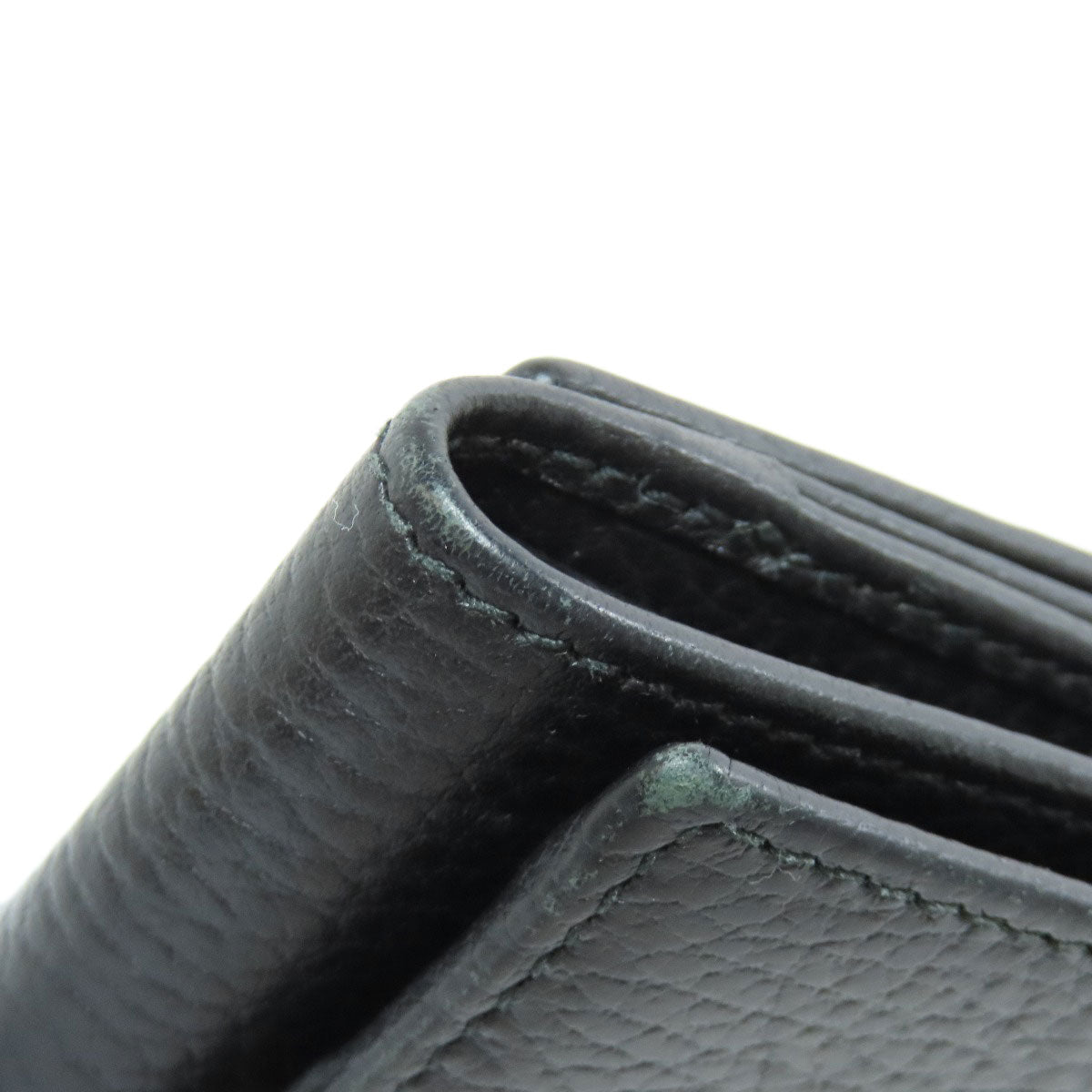 GUCCI Bifold Wallet 474746 leather black GG Marmont Tri-Fold Wallet Women Used