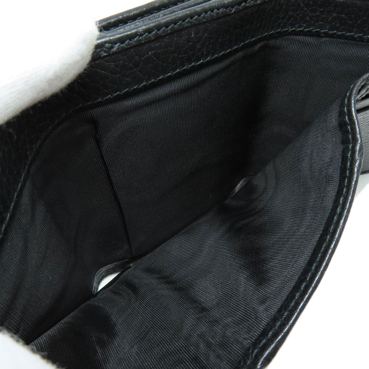 GUCCI Bifold Wallet 474746 leather black GG Marmont Tri-Fold Wallet Women Used