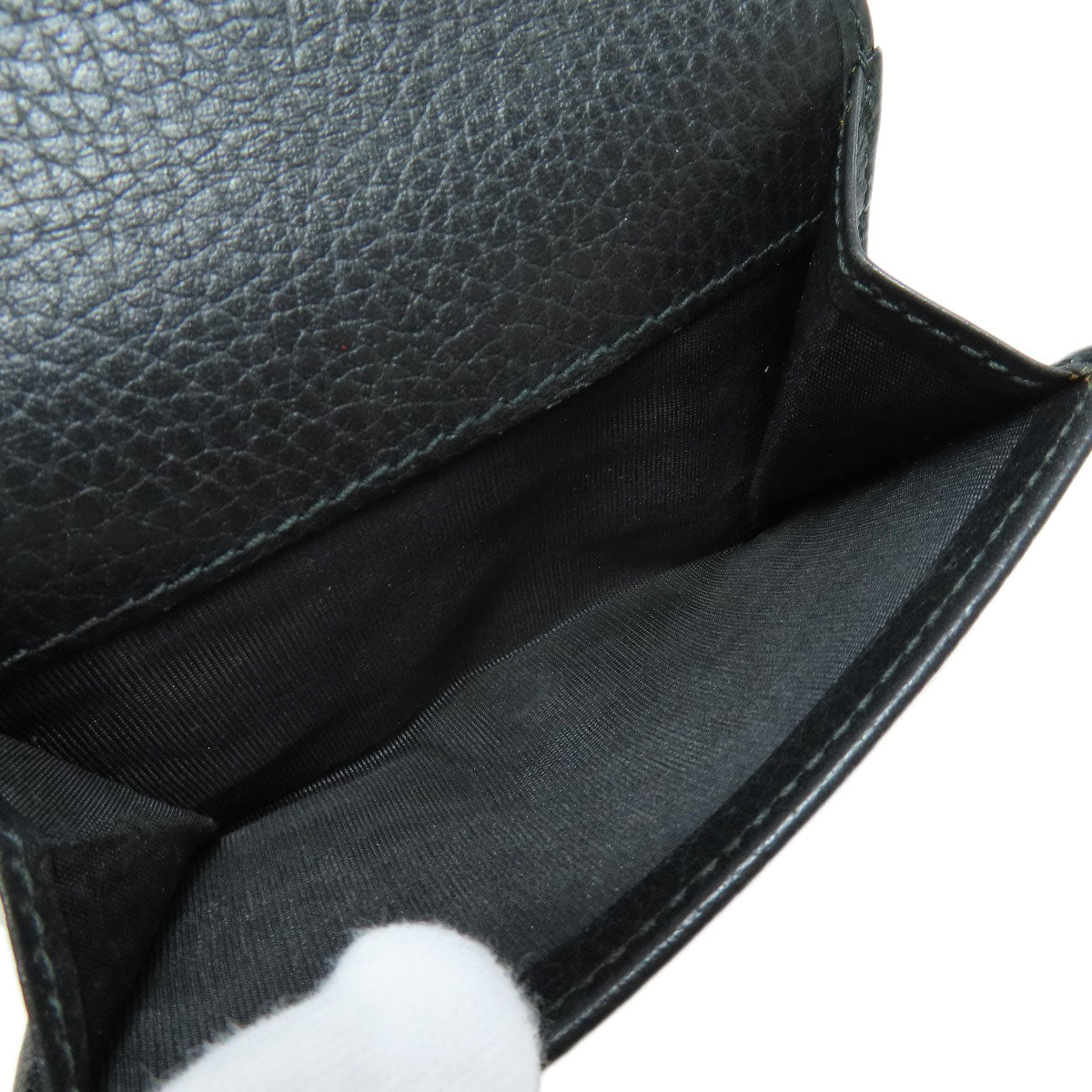 GUCCI Bifold Wallet 474746 leather black GG Marmont Tri-Fold Wallet Women Used