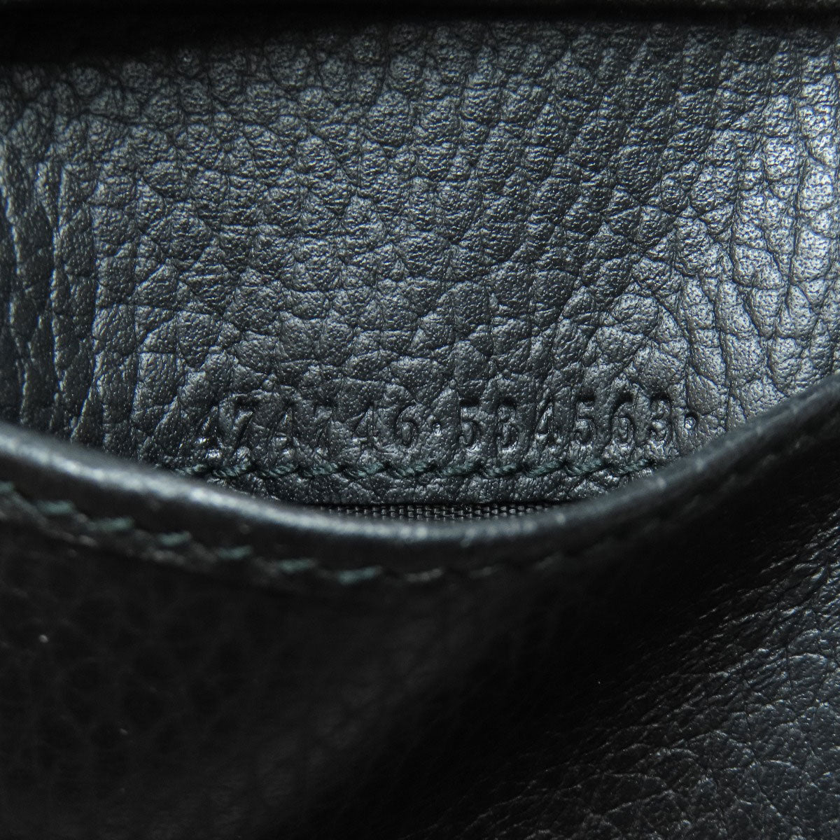 GUCCI Bifold Wallet 474746 leather black GG Marmont Tri-Fold Wallet Women Used