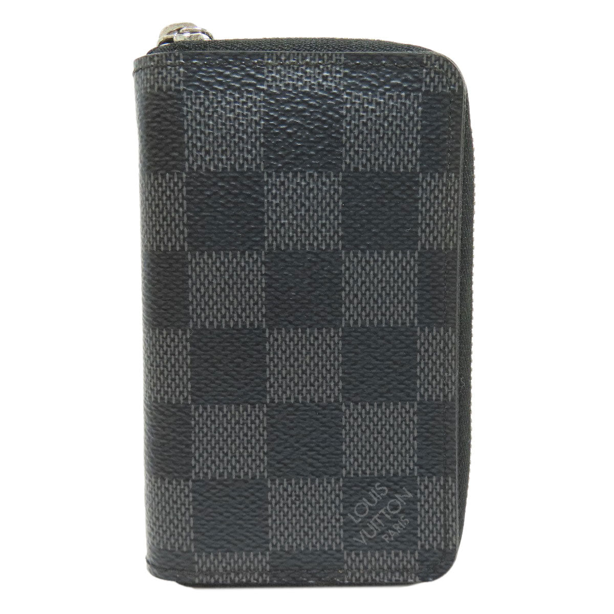 LOUIS VUITTON Coin case N63076 Damier canvas gray Zippy coin purse mens Used