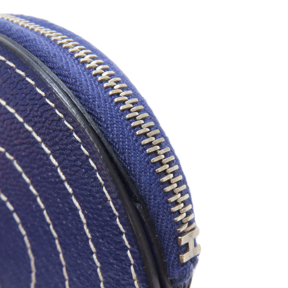 HERMES Coin case Shave Navy In-the-Loop SilverMetal