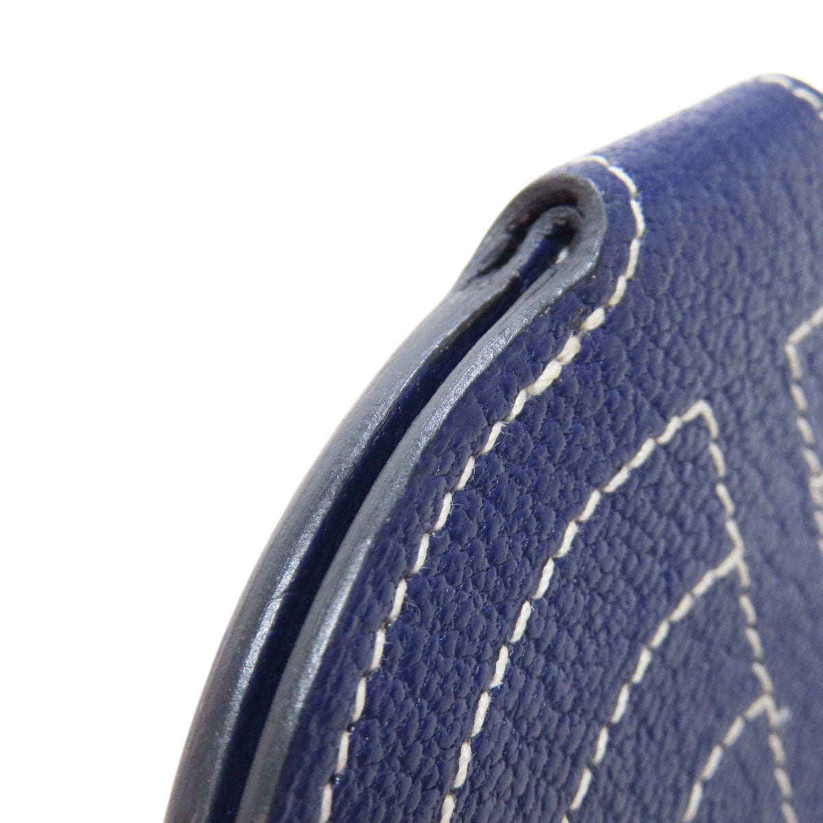 HERMES Coin case Shave Navy In-the-Loop SilverMetal