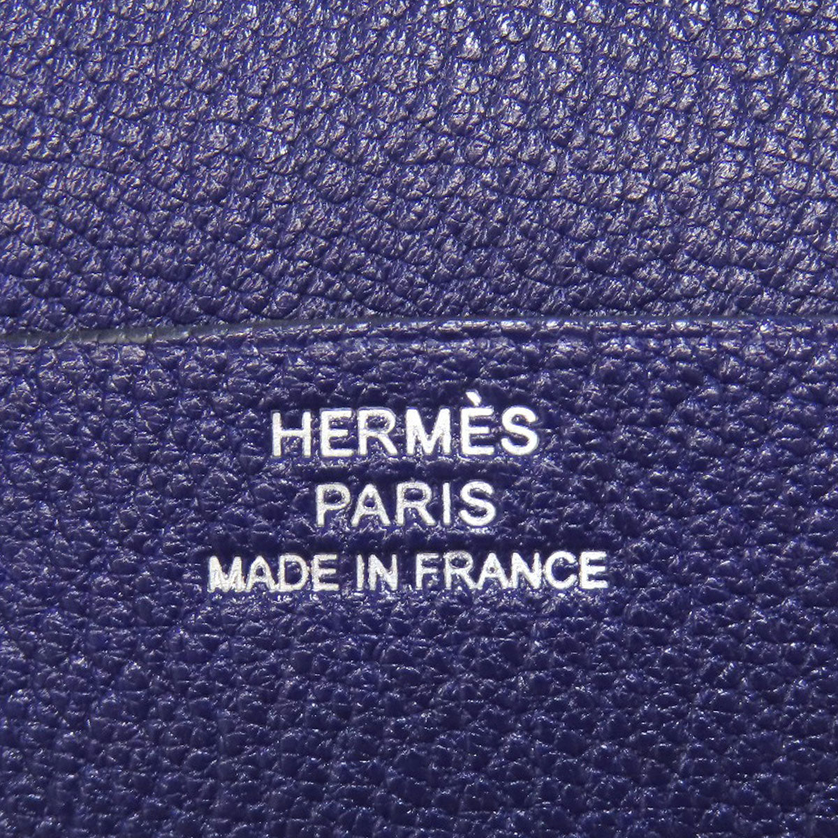 HERMES Coin case Shave Navy In-the-Loop SilverMetal