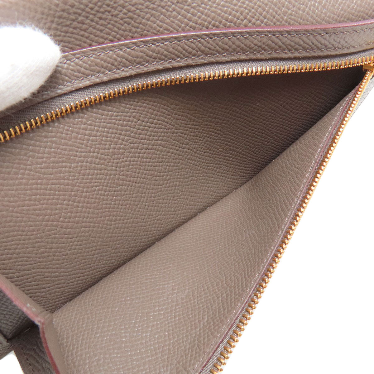 HERMES Long Wallet Purse Epsom beige
