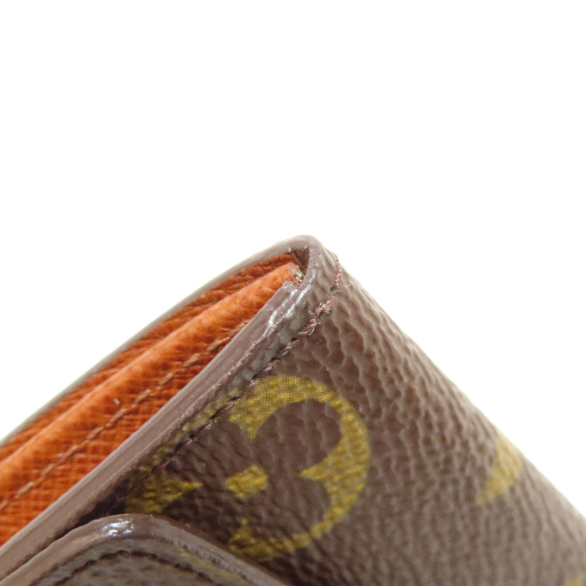 LOUIS VUITTON Coin case M61930 Monogram canvas Brown Portonet Plat Women Used