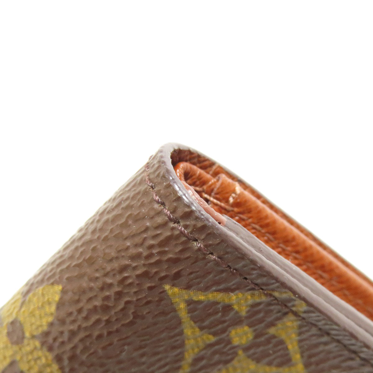 LOUIS VUITTON Coin case M61930 Monogram canvas Brown Portonet Plat Women Used