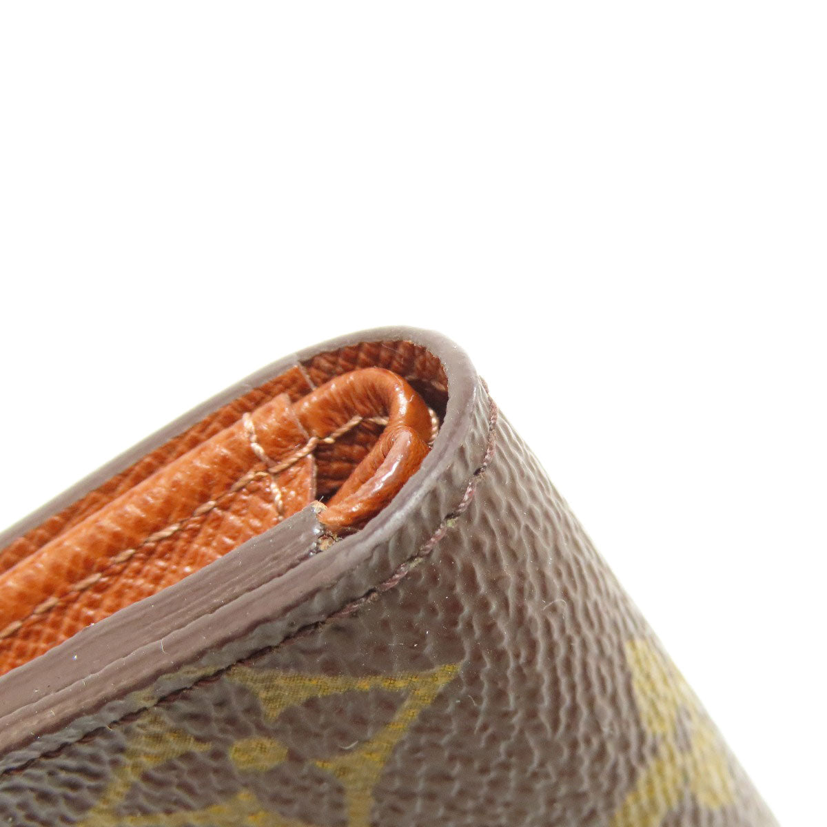 LOUIS VUITTON Coin case M61930 Monogram canvas Brown Portonet Plat Women Used