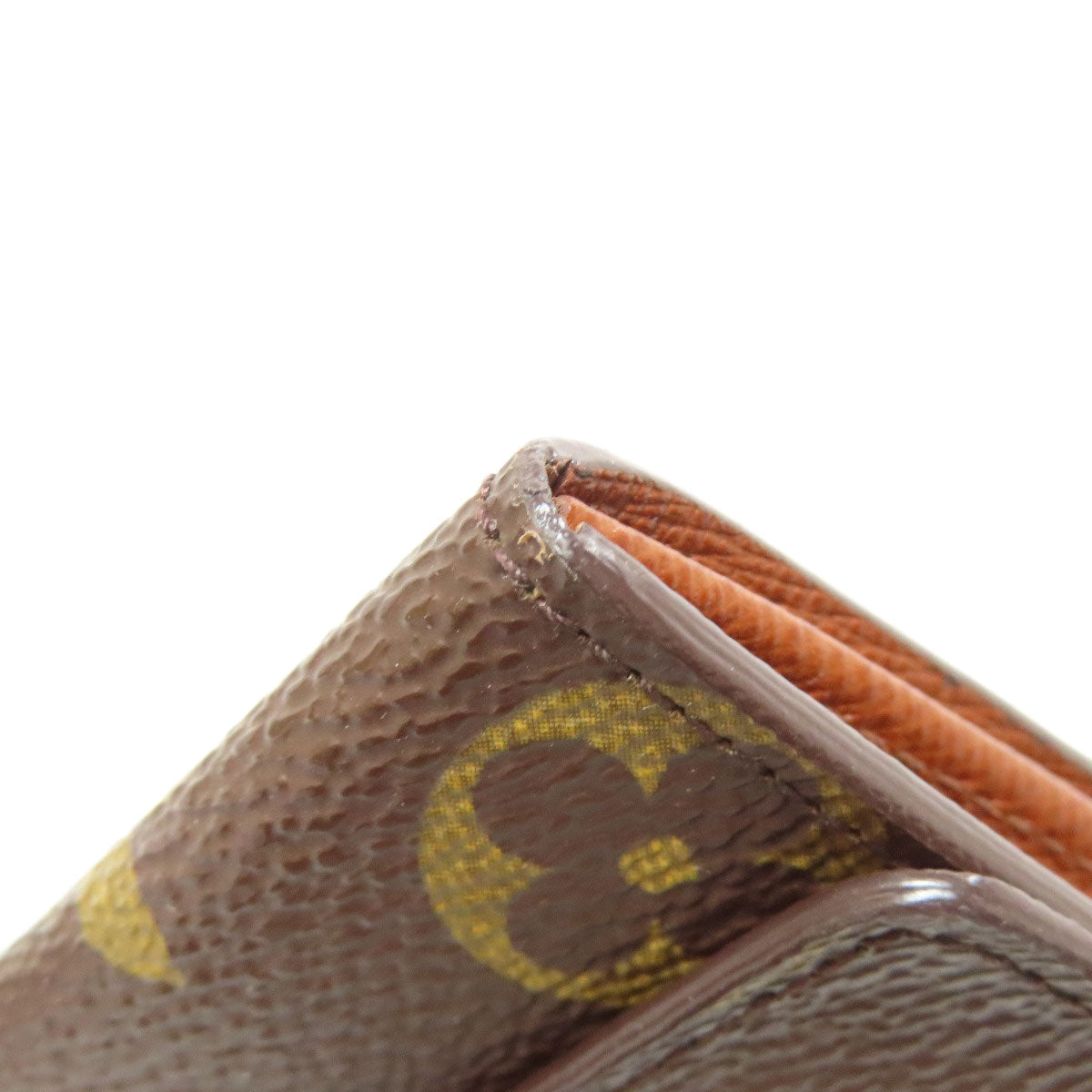 LOUIS VUITTON Coin case M61930 Monogram canvas Brown Portonet Plat Women Used