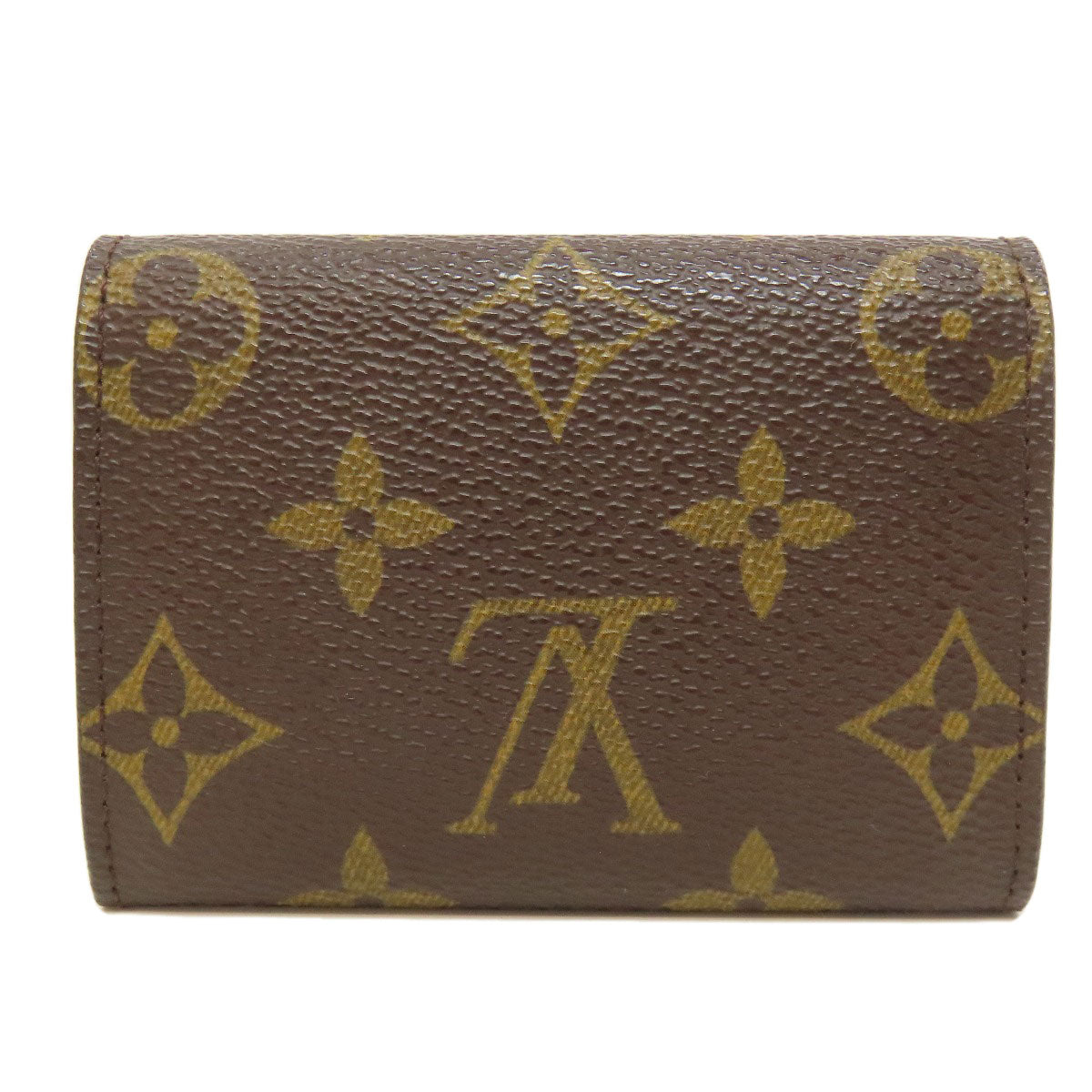 LOUIS VUITTON Coin case M61930 Monogram canvas Brown Portonet Plat Women Used