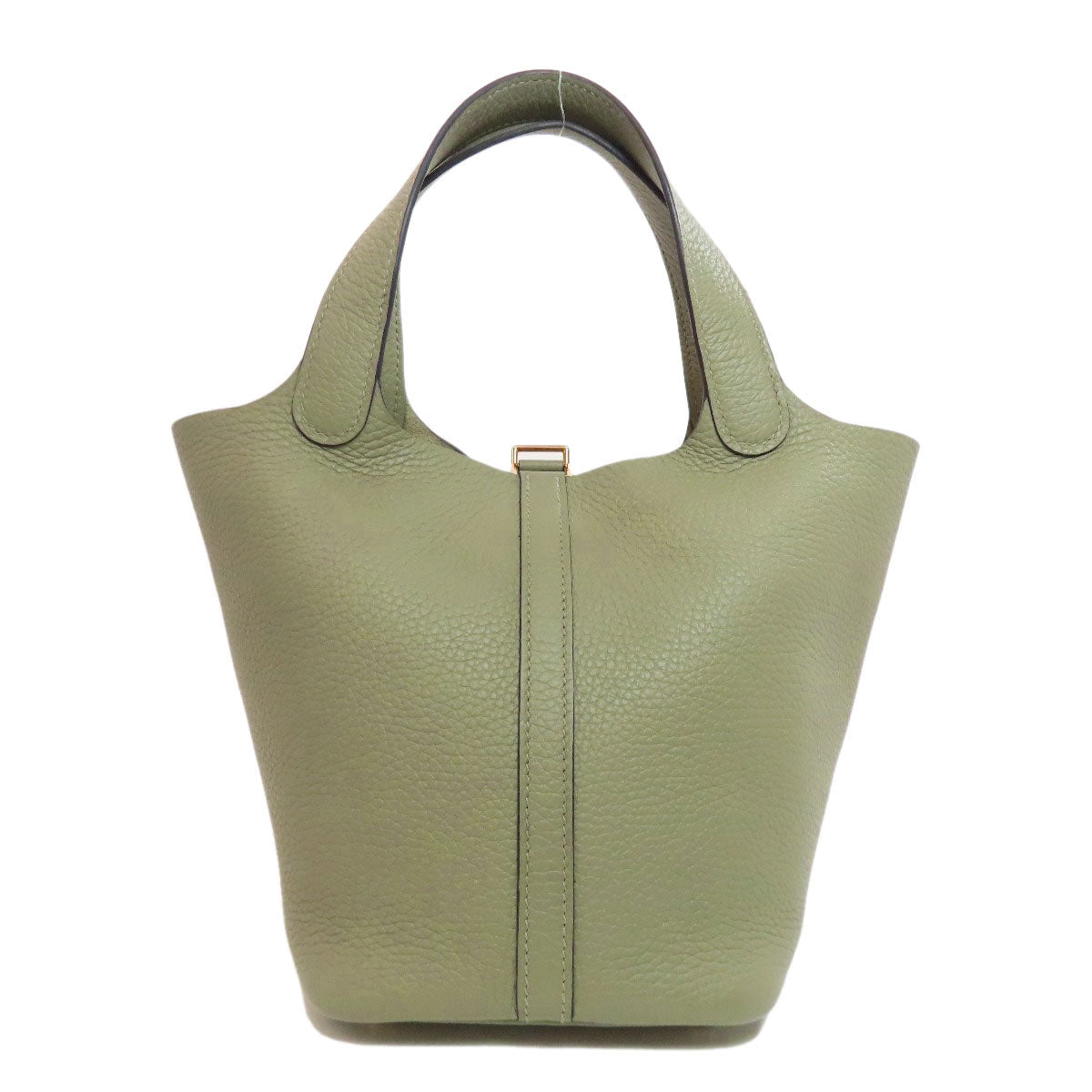 HERMES Handbag Taurillon Clemence green Picotin Lock PM Gold Metal Women Used