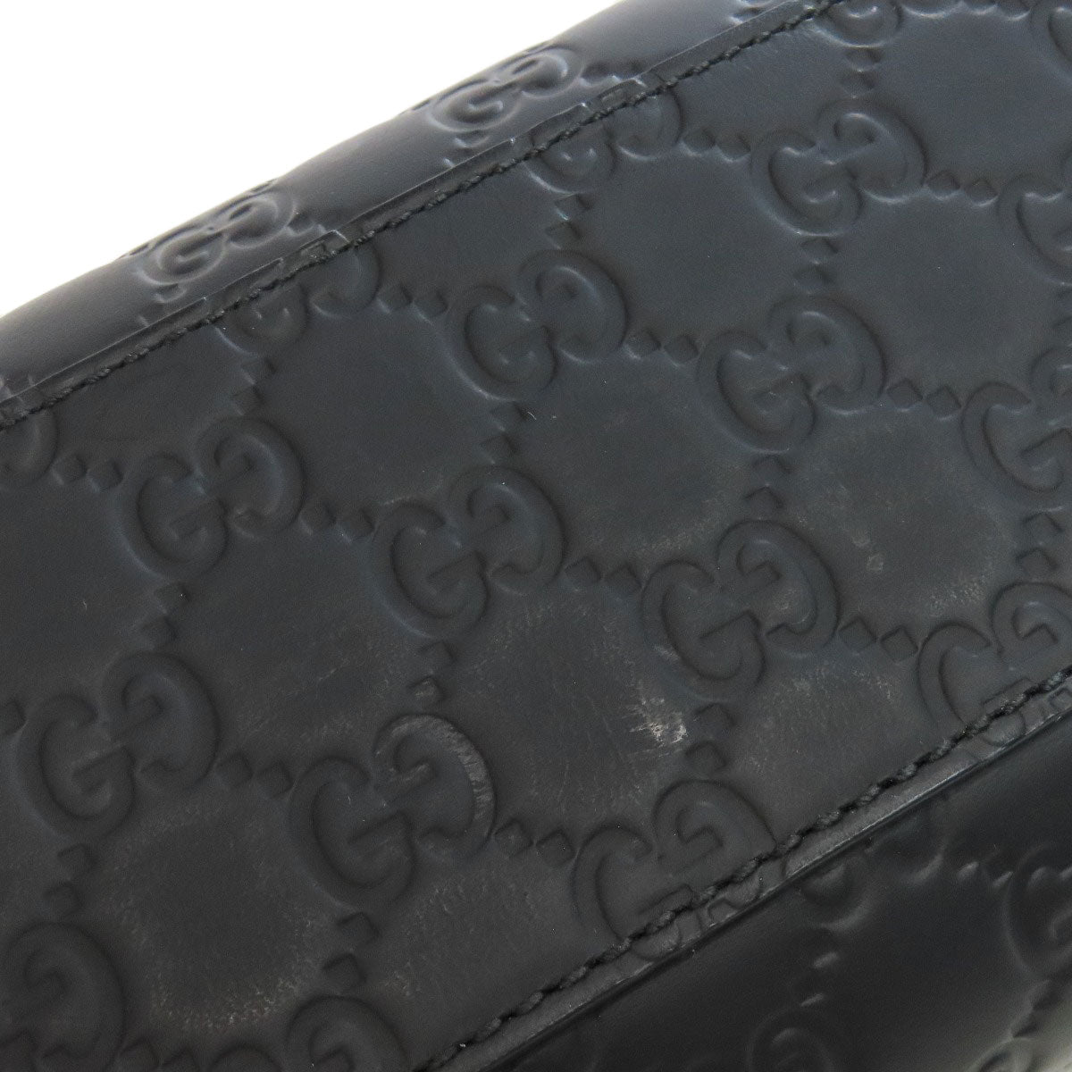 GUCCI Tote Bag 246410 Calfskin black GG Signature Shima