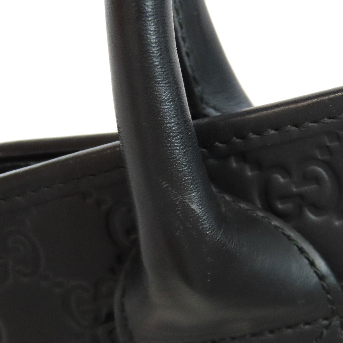 GUCCI Tote Bag 246410 Calfskin black GG Signature Shima