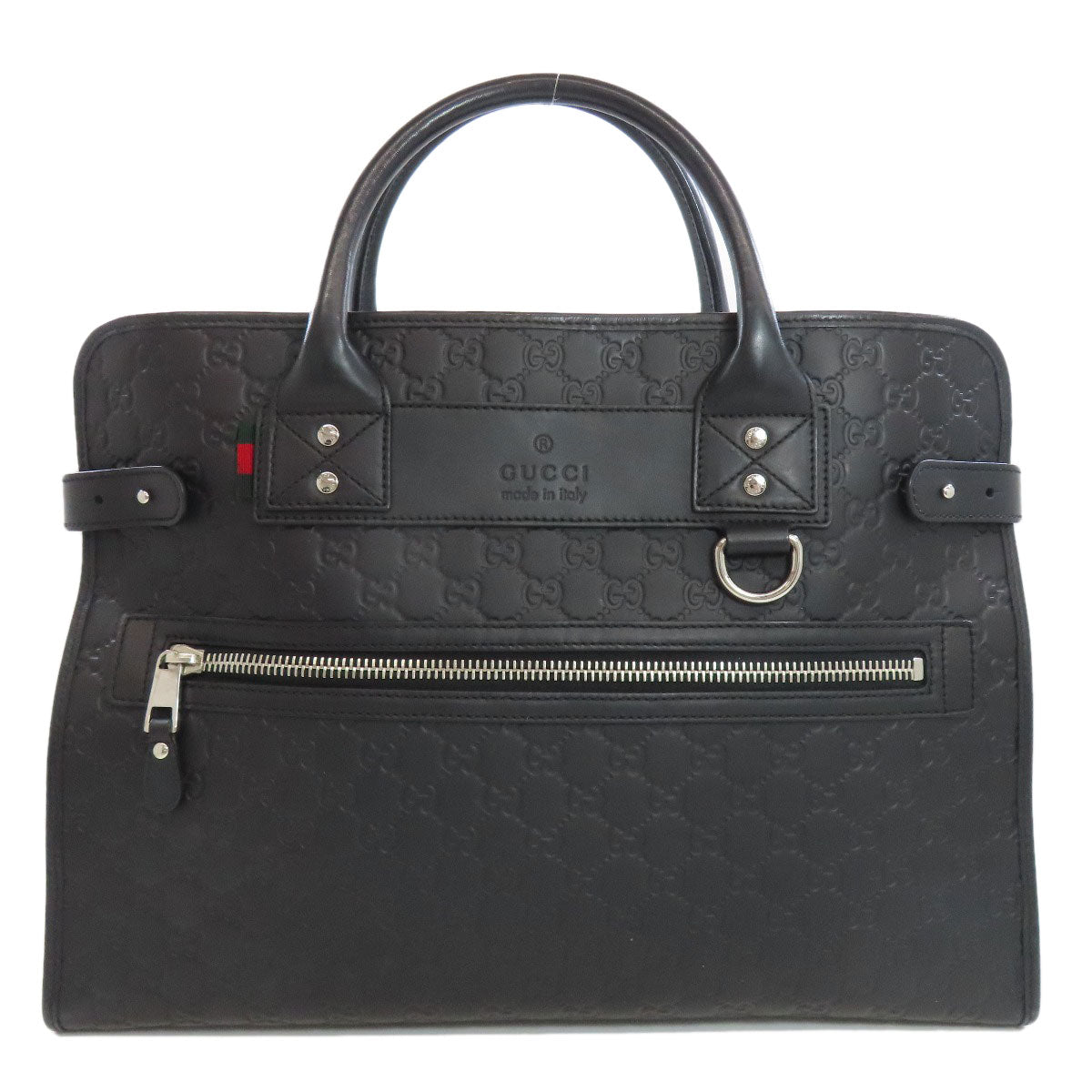 GUCCI Tote Bag 246410 Calfskin black GG Signature Shima