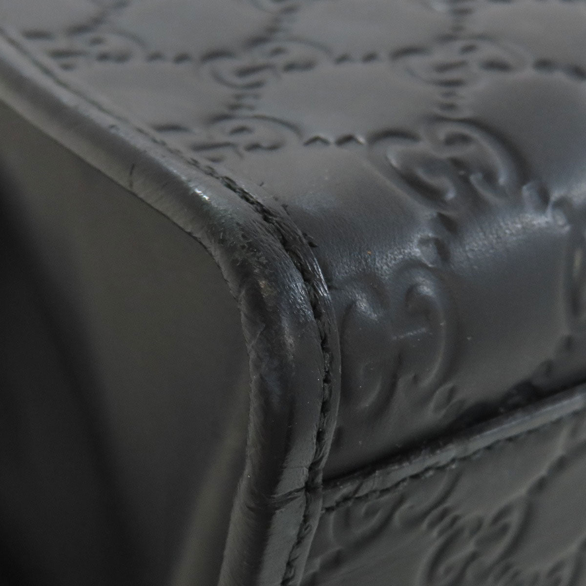 GUCCI Tote Bag 246410 Calfskin black GG Signature Shima