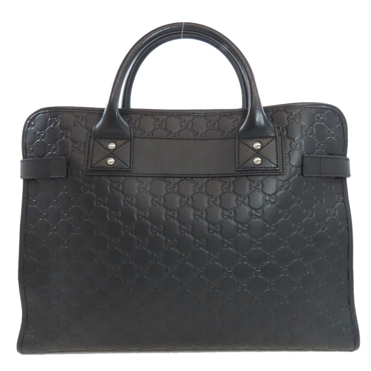 GUCCI Tote Bag 246410 Calfskin black GG Signature Shima
