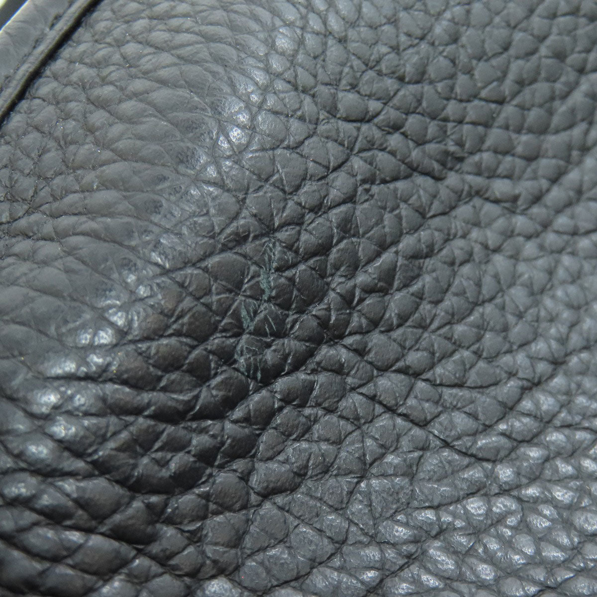 HERMES Shoulder Bag Togo black Evelyn 3 GM SilverMetal Women Used