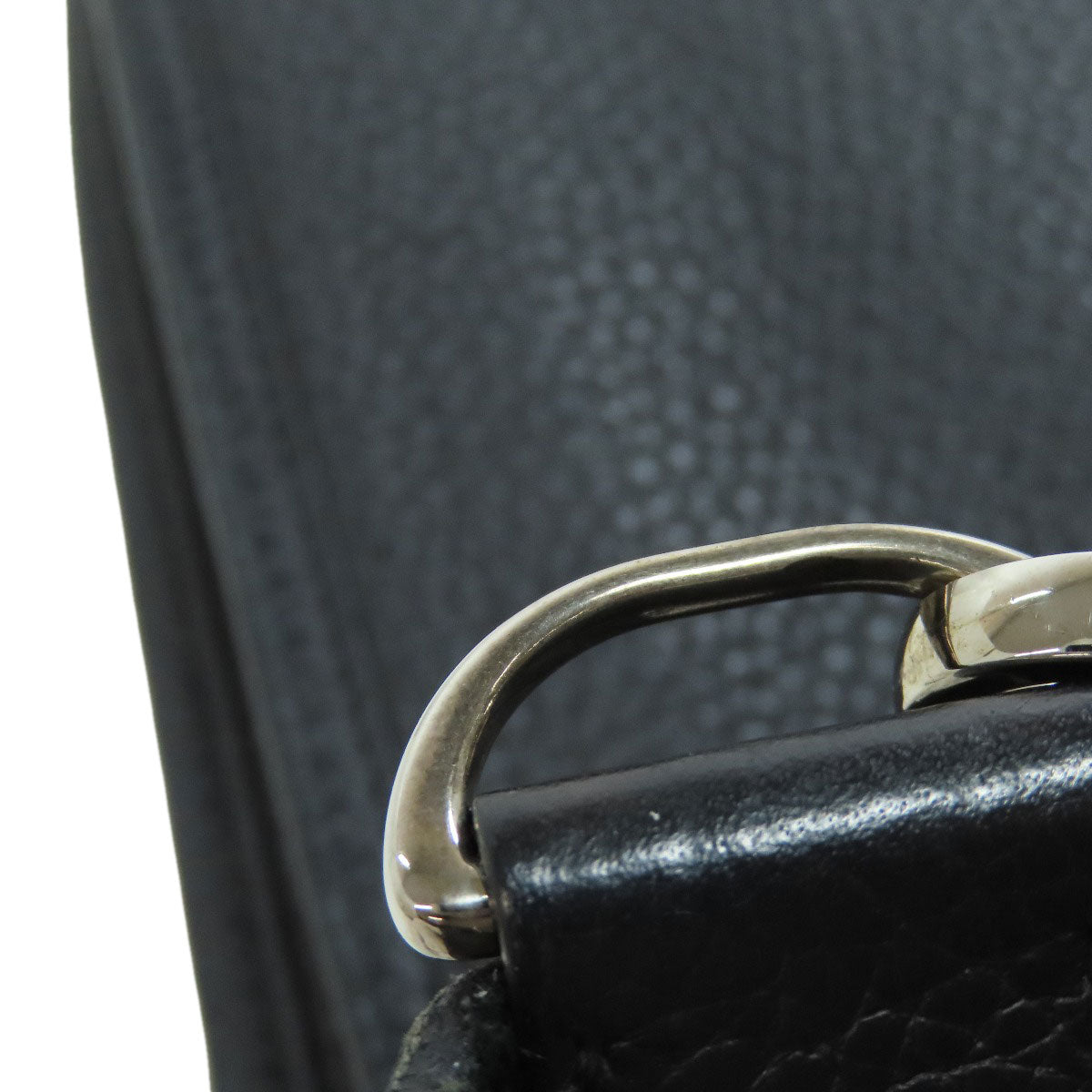 HERMES Shoulder Bag Togo black Evelyn 3 GM SilverMetal Women Used