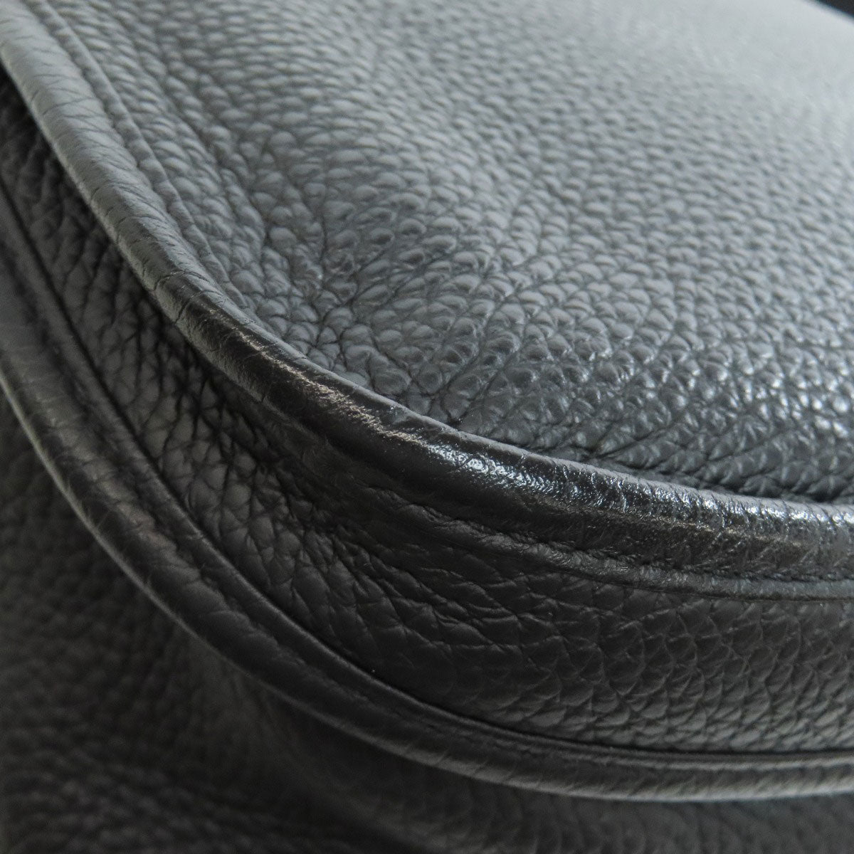 HERMES Shoulder Bag Togo black Evelyn 3 GM SilverMetal Women Used