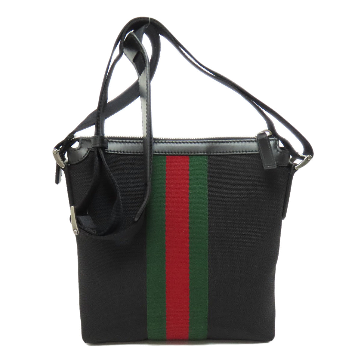 GUCCI Shoulder Bag 631195 canvas black Sherry line outlet Women Used