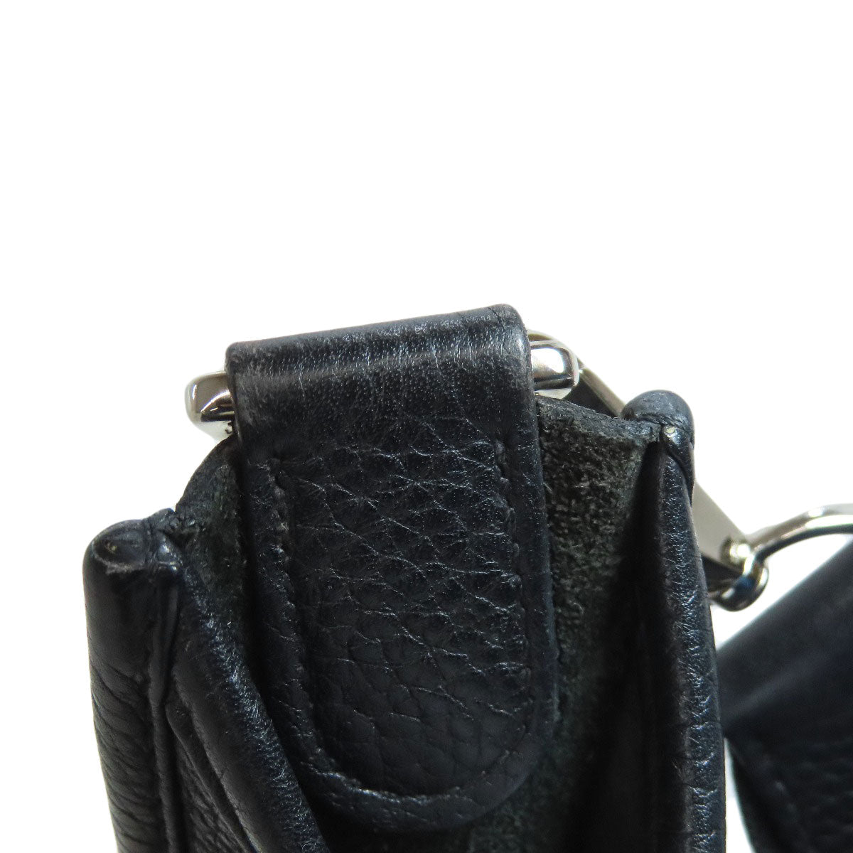 HERMES Shoulder Bag Taurillon Clemence black Evelyn 3 PM SilverMetal Women Used