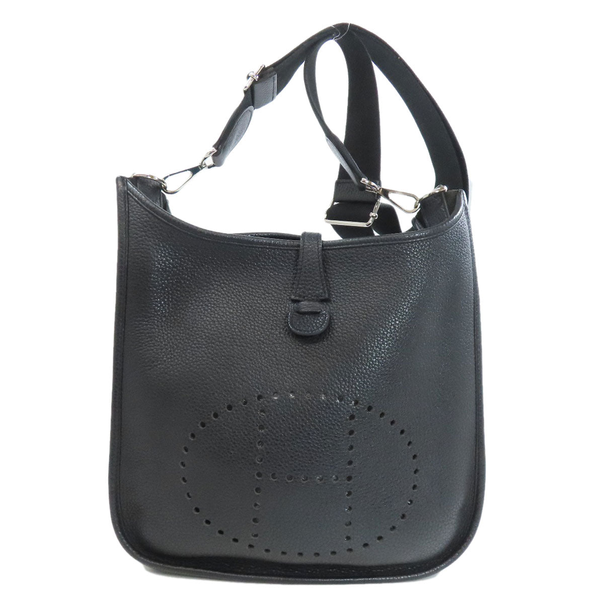 HERMES Shoulder Bag Taurillon Clemence black Evelyn 3 PM SilverMetal Women Used
