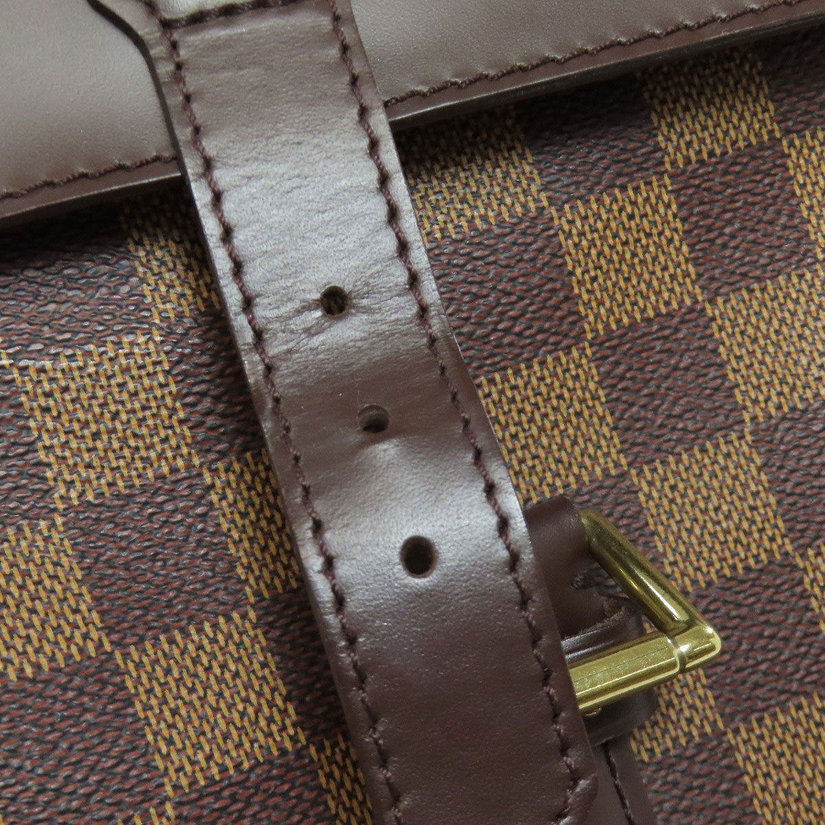 LOUIS VUITTON Backpack N51132 Damier canvas Brown Soho Women Used