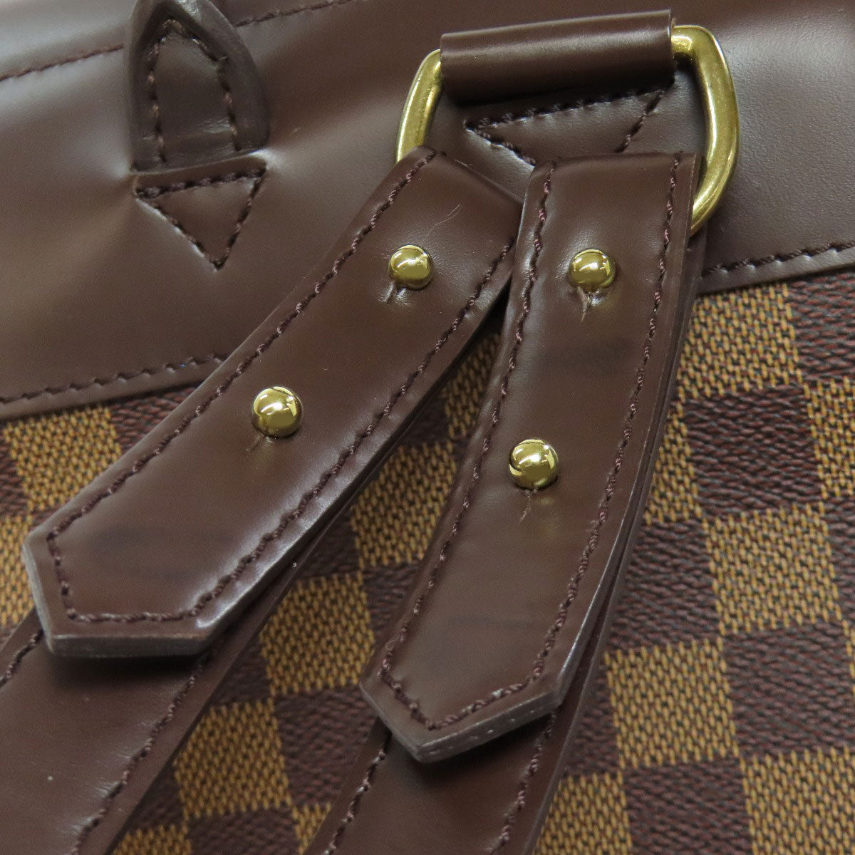LOUIS VUITTON Backpack N51132 Damier canvas Brown Soho Women Used