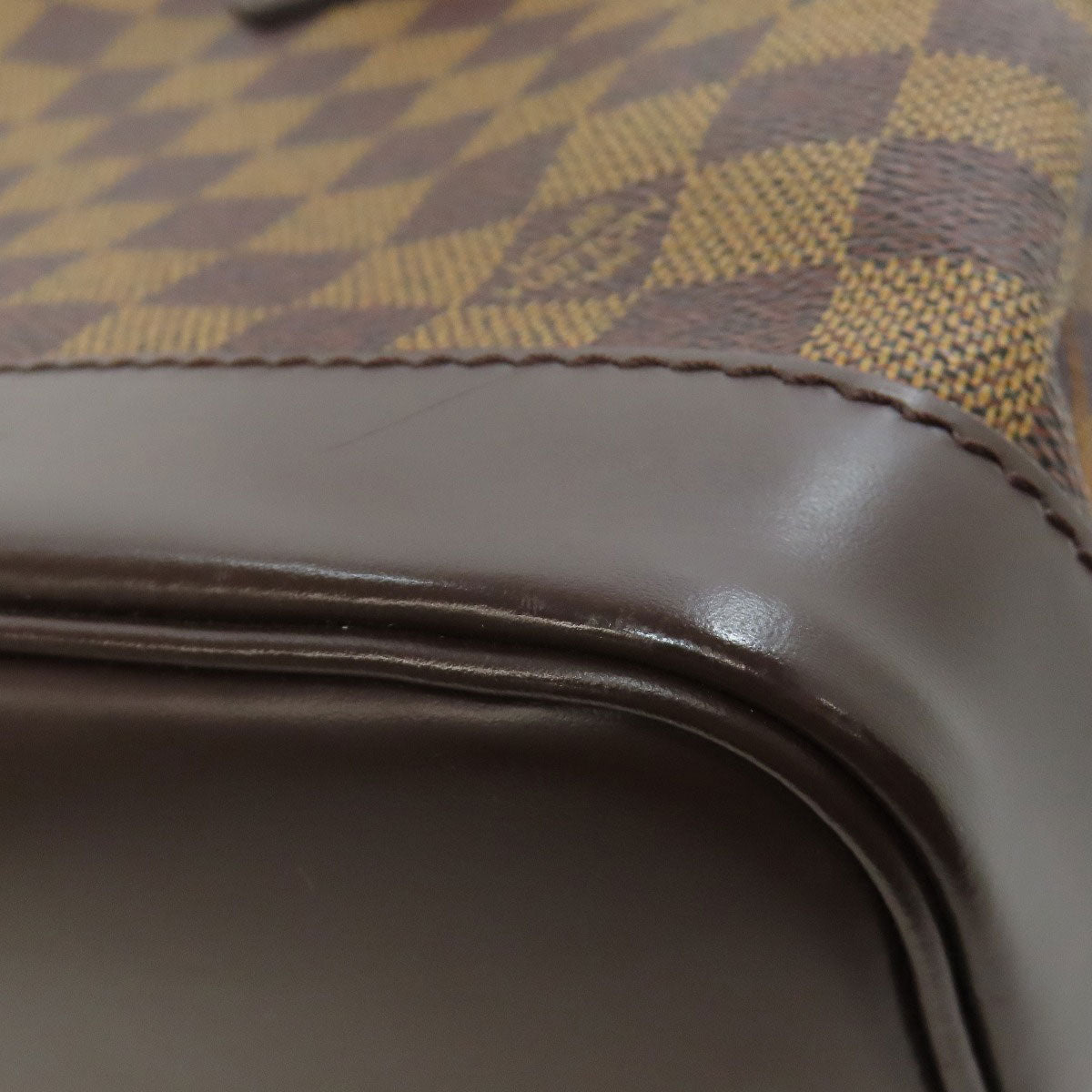 LOUIS VUITTON Backpack N51132 Damier canvas Brown Soho Women Used