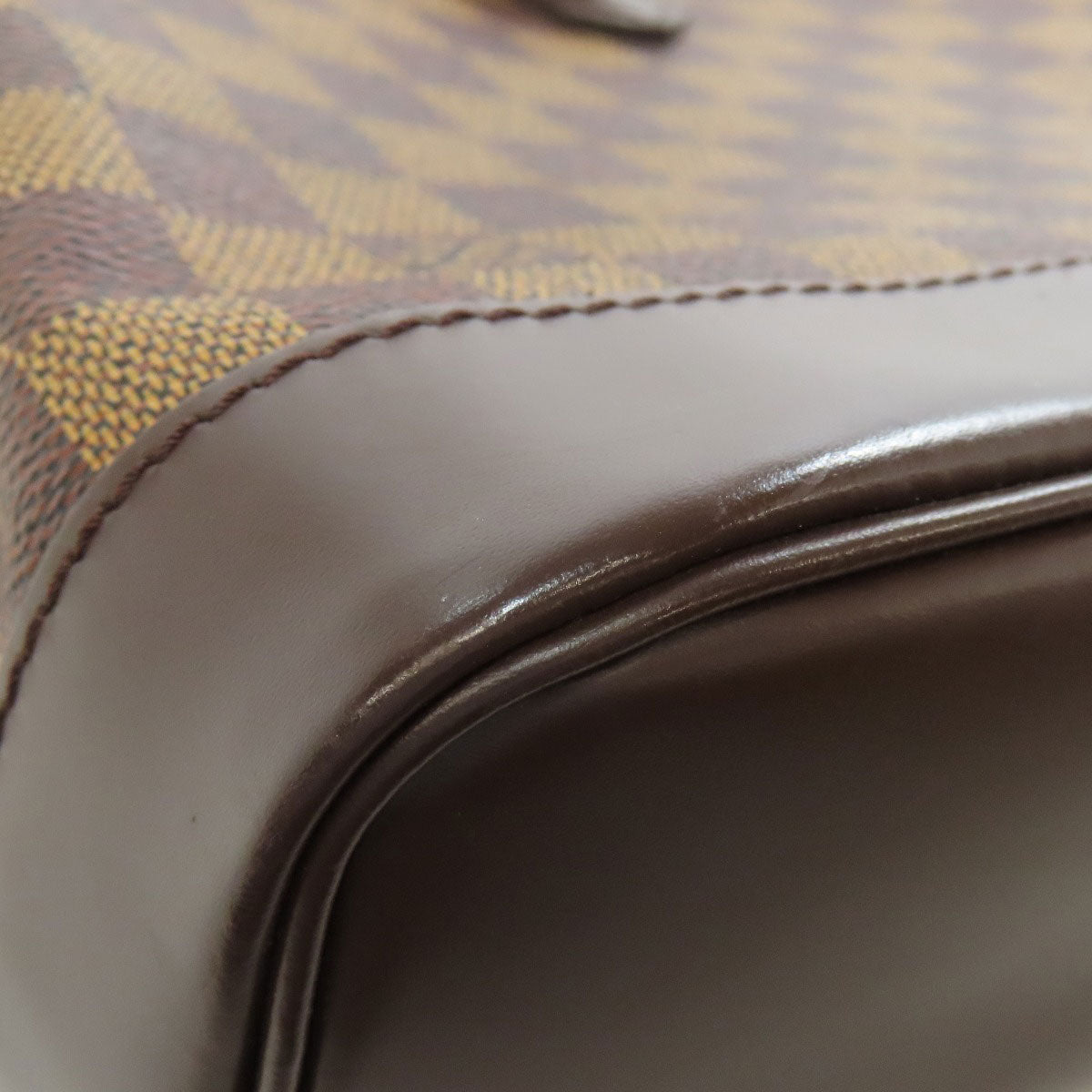 LOUIS VUITTON Backpack N51132 Damier canvas Brown Soho Women Used