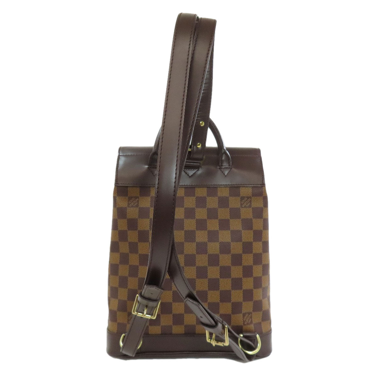 LOUIS VUITTON Backpack N51132 Damier canvas Brown Soho Women Used