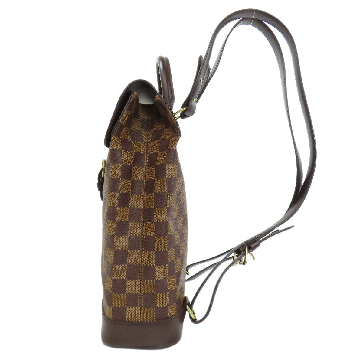 LOUIS VUITTON Backpack N51132 Damier canvas Brown Soho Women Used