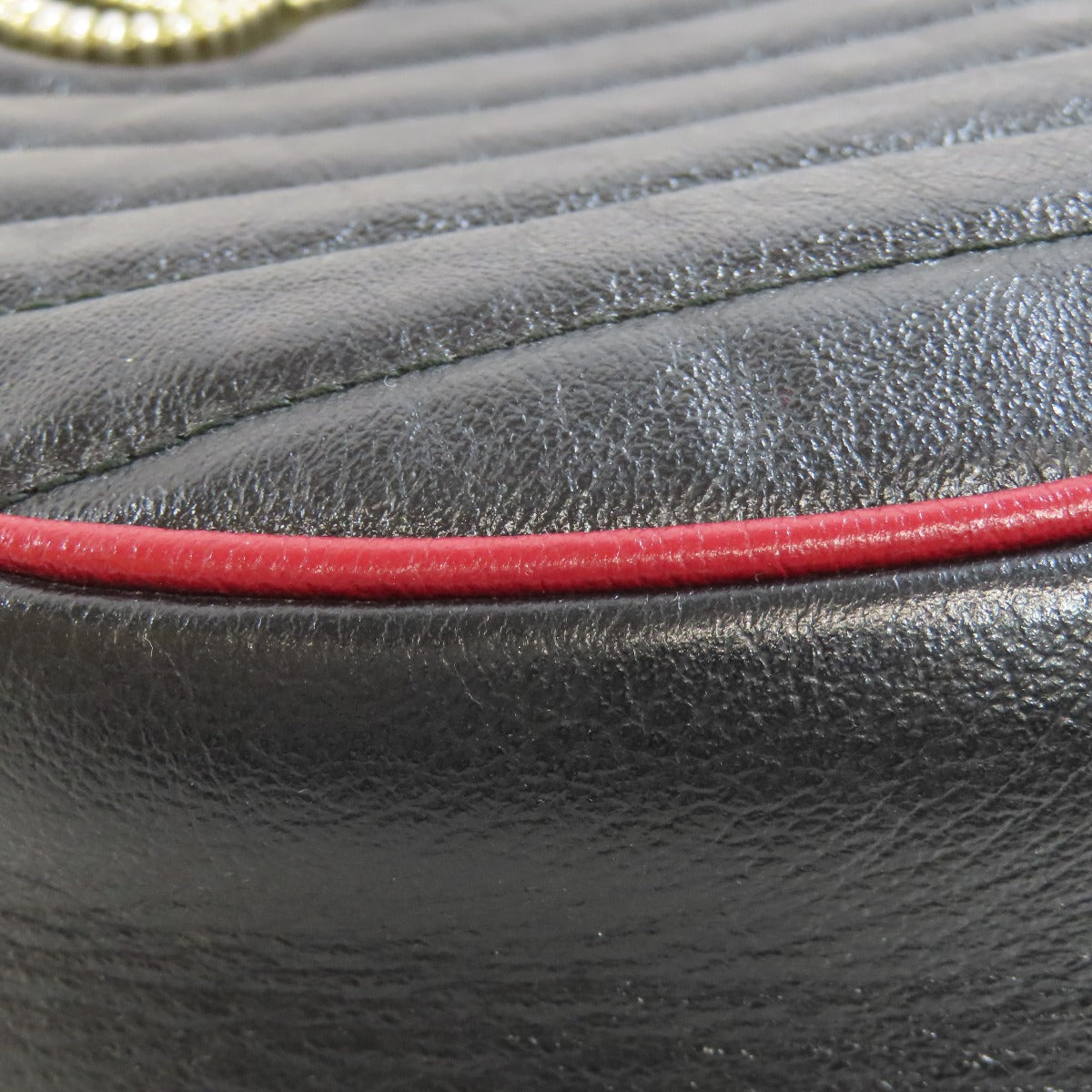 GUCCI Shoulder Bag 550154 leather black Round Chain Shoulder Women Used