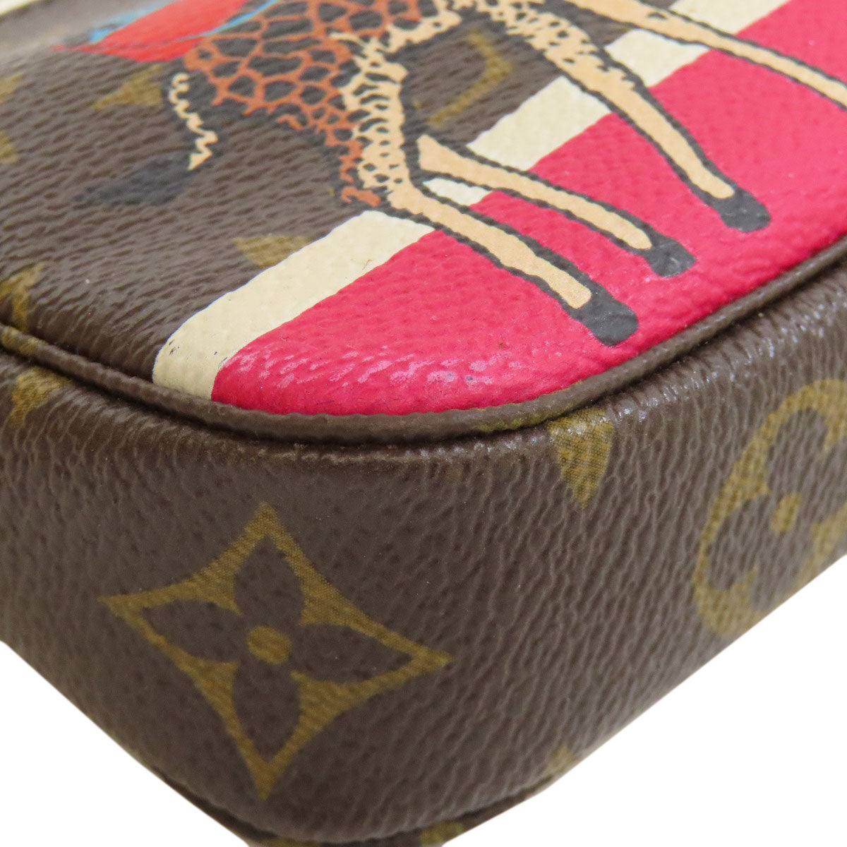 LOUIS VUITTON Accessory pouch M62087 Monogram canvas Brown Mini Pochettes & Accessories Giraffe Women Used