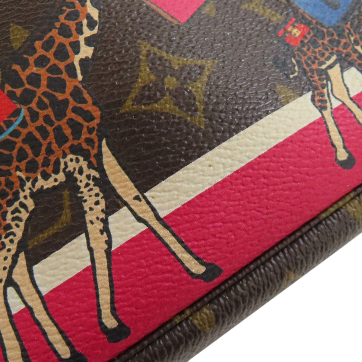 LOUIS VUITTON Accessory pouch M62087 Monogram canvas Brown Mini Pochettes & Accessories Giraffe Women Used