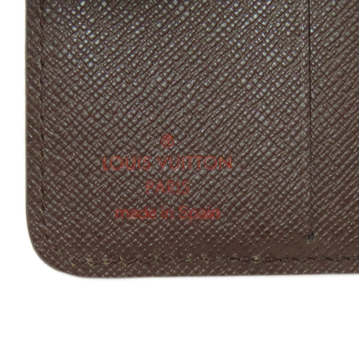 LOUIS VUITTON Bifold Wallet M61668 Damier canvas Brown Compact zip Women Used