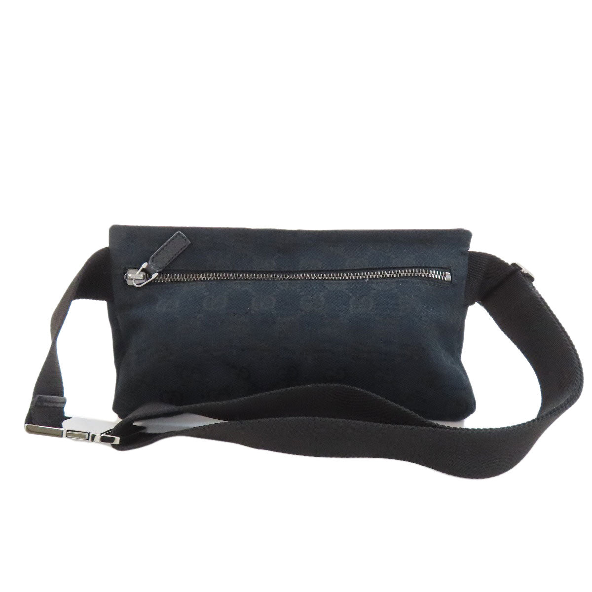 GUCCI Hip bag 162962 canvas black GG Women Used